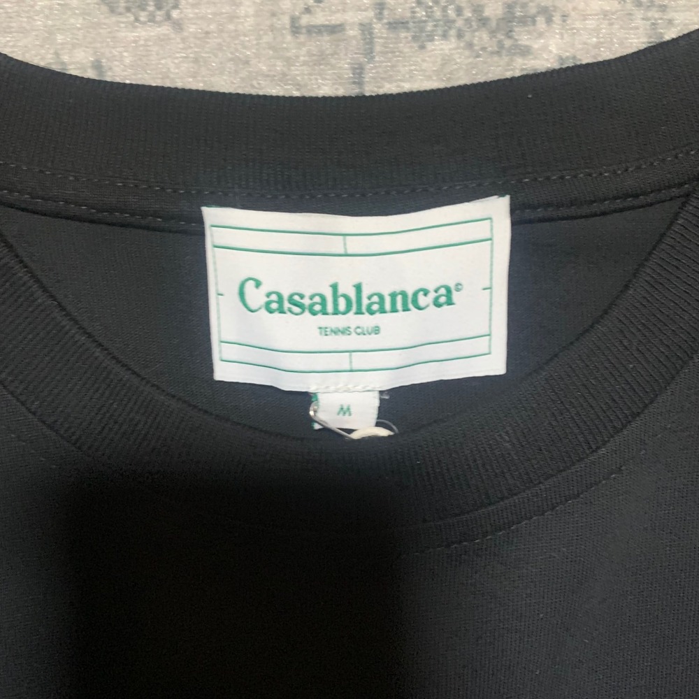 Casablanca Casa Way T-Shirt Mens Medium Black Excellent Tennis Club Graphic Tee - Picture 3 of 6